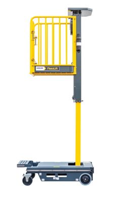 Munk Vertikalmastlift FlexxLift, manuelle Ein-Hand-Bedienung, Hub bis 4,20 m, Gasdruckfeder, Diebstahlsicherung, 150 kg Belastung