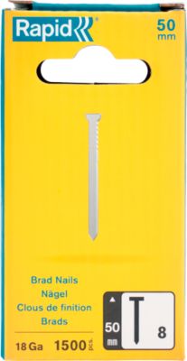 Nägel Rapid Typ 8/50, Präzisionsanschnitt, rostfreier Edelstahl, Packung mit 1500 Stück