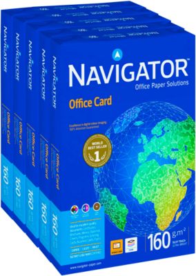 Navigator Office Card, DIN A3, 160 g/m², hochweiß, 1 Karton = 5 x 250 Blatt