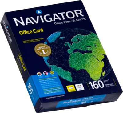 Navigator Office Card, DIN A4, 160 g/m², hochweiß, 1 Paket = 250 Blatt