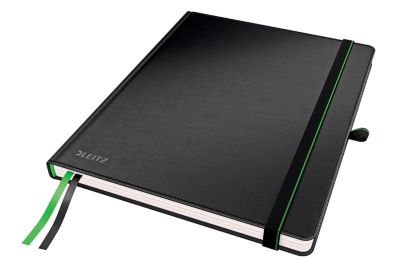 Notizbuch Leitz Complete, Format B5, 80 karierte Blatt, Hardcover-Einband, Lederoptik, FSC®-zertifiziert, schwarz