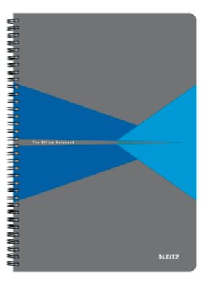 Notizbuch Leitz Office, Format A4, 90 karierte Blatt, lässt sich um 360° öffnen, Spiralbindung, Kunststoff-Einband, FSC®-zertifiziert, blau