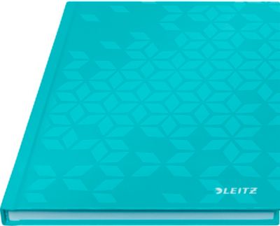 Notizbuch Leitz WOW, DIN A5, 80 karierte Blatt, Hardcover-Einband, FSC®-zertifiziert, eisblau