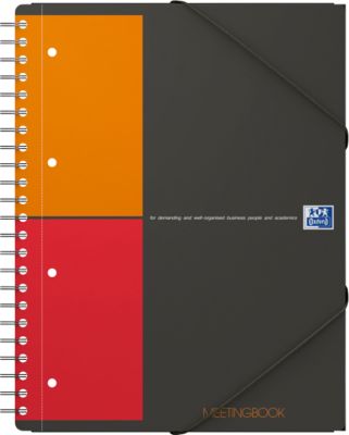 Notizbuch Oxford International Meetingbook, DIN A4, Optik Paper®, 80g/m², 80 Blatt, 1 Stück, kariert