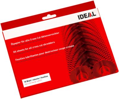 Ölpapier für Aktenvernichter mit Cross-Cut-Schneidwerk, 18 Blatt