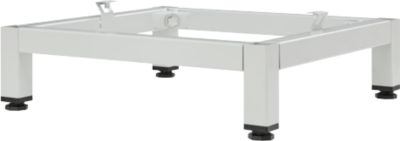 Onderstel voor kluisje, B 380 x D 370 x H 100 mm, met 4 poten, ongemonteerd, staal, lichtgrijs RAL 7035