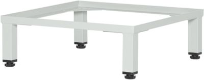 Onderstel voor kluisje, B 380 x D 370 x H 100 mm, met 4 poten, ongemonteerd, staal, lichtgrijs RAL 7035