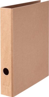 Ordner Falken PURE Nature, Format A4, Rückenbreite 50 mm, für ca. 350 Blatt, Hebelmechanik, Griffloch & Raumsparschlitze, Karton, braun