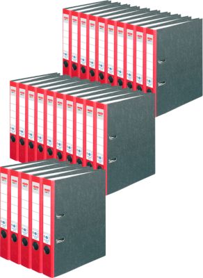 Ordner herlitz maX.file nature, DIN A4, Rückenschild geklebt, Hartpappe, Rückenbreite 50 mm, rot, 25 Stück