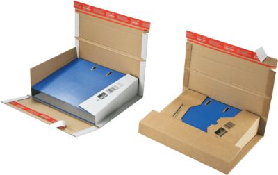 Ordner-Versandbox Security, f. A4-Ordner m. Rückenhöhe 35-80 mm, braun/weiß, 20 St.