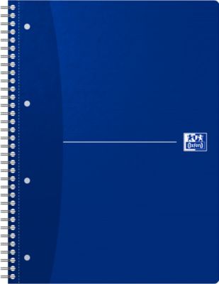 Oxford Office-Collegeblock, DIN A4+, 70 Blatt kariert, 5er Pack, blau