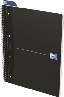 Oxford Office-Collegeblock, DIN A4+, 70 Blatt liniert, 5er Pack, schwarz