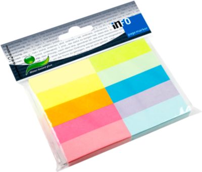 Page Marker Info Note, 10 x 100 Haftnotizen in unterschiedlichen Farben, B 50 x H 15 mm
