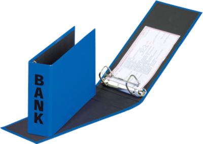PAGNA Bankordner, PP Karton, Rückenbreite 52 mm,  DIN A6 quer, blau