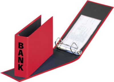 PAGNA Bankordner, PP Karton, Rückenbreite 52 mm,  DIN A6 quer, rot