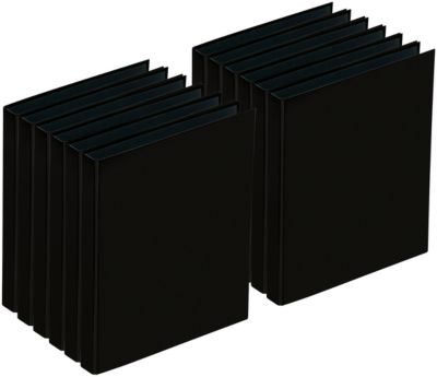 PAGNA Ringbuch, 2er-Mechanik, DIN A4, Rückenbreite 35 mm, 12 Stück, schwarz