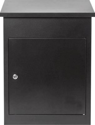 Paketbox Phoenix PB0580, Volumen 61 l, wetterfest, Smart System, Diebstahlsicherung, Schlüsselschloss, B 440 x T 350 x H 580 mm, Stahl, schwarz