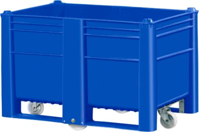 Palettenbox, mit 4 Rollen, geschlossen, 500 l