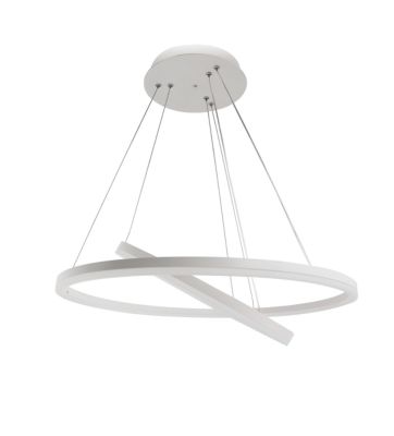 Paperflow LED-Deckenleuchte NELIA, Ø 600 mm, 4990 lm, höhenverstellbar, erweiterbar, weiß