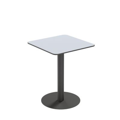 Paperflow Outdoor-Tisch Cross, quadratisch, Tellerfuß, B 600 x T 600 x H 750 mm, grau/mattschwarz