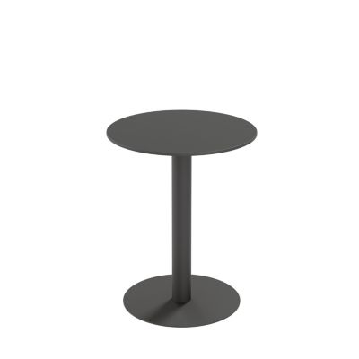 Paperflow Outdoor-Tisch Cross, rund, Tellerfuß, Ø 600 x H 750 mm, schwarz/mattschwarz