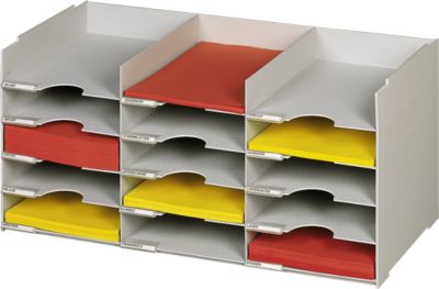 PAPERFLOW Sortierstation, DIN A4, Polystyrol, grau