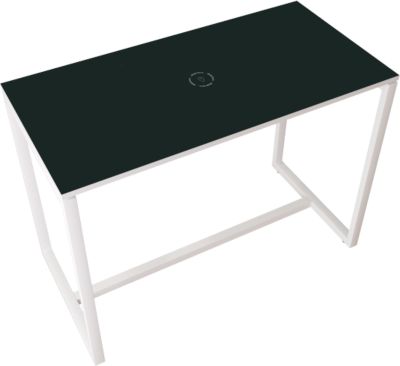 Paperflow Stehtisch Easy Desk, aus Metall, mit Bodenausgleichsschrauben, H 1100 mm, desinfektionsmittelbeständig, anthrazit/weiß