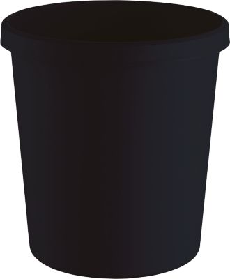 Papierkorb Helit The Green German, Volumen 18 l, umlaufender Griffrand, Recyclingkunststoff, schwarz