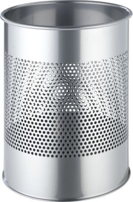 Papierkorb, silbermetallic
