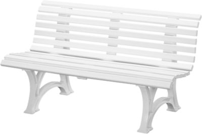 Parkbank, 3-Sitzer, L 1500 mm, weiss