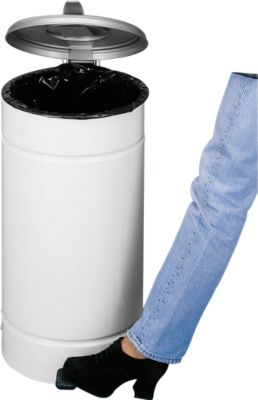 Pedaalemmer EURO, 60 liter, ivoor/deksel zwart