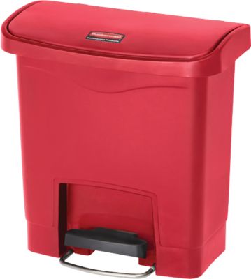 Pedaalemmer Slim Jim®, kunststof, inhoud 15 liter, rood