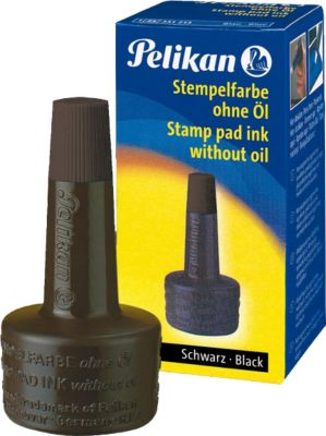 Pelikan Stempelfarbe, Verstreichflasche, 28 ml, ohne Öl, schwarz