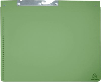 Pendelhefter Exacompta, für 2 x Links- oder Rechtsheftung, gefalzt, Dehntasche, Recycling-Karton, grün, 25 Stück