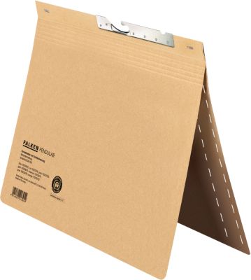 Pendelhefter Falken, Format A4, für bis zu 200 Blatt, Schlitzstanzung, Behördenheftung, Recycling-Karton, elfenbein, 50 Stück