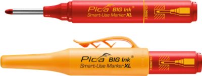 Permanentmarker Pica BIG Ink Marker XL, für glatte & trockene Oberflächen, Spezial-Schreibspitze, wisch- & wasserfest, Schreibfarbe rot