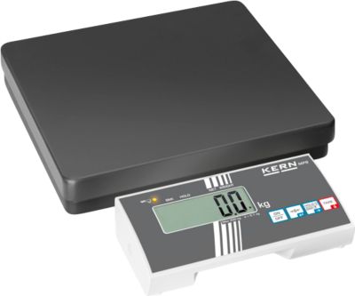 Personenwaage KERN MPB 300K100, bis 300 kg, BMI- und Hold-Funktion, Batterie- oder Netzbetrieb, Stahl, ohne Stativ, weiß/schwarz, inkl. Arbeitsschutzhaube