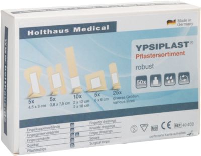 Pflaster-Sortiment YPSIPLAST®, 50 Stück, robust, hautfarbenes Gewebe