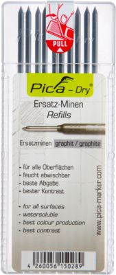 Pica DRY Ersatzminen, graphit, 10 Stück