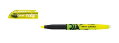PILOT Textmarker FriXion Light Natural, Keilspitze, Strichstärke 3,8 mm, Schreibfarbe gelb, radierbar, Recycling-Kunststoff, 1 Stück