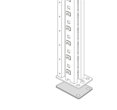 Plaque de fixation au sol pour système R 3000, galvanisé