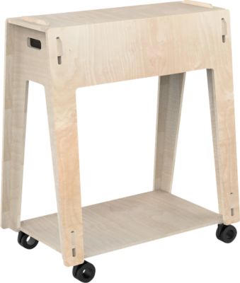 PLAYROOM Whiteboard-Stativ mit Rollen PLAYBOARD Donkey Jr., FSC®-zertifiziertes Birkensperrholz, naturbraun, B 690 x T 410 x H 795 mm