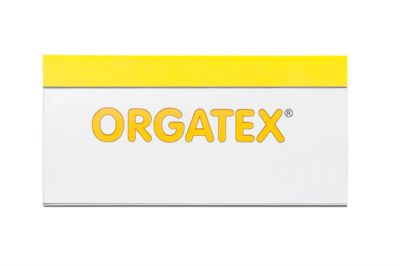 Poche magnétique pour notes Color ORGATEX, 35 x 100 mm, jaune, 100 p.