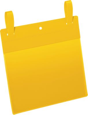 Pochettes pour documents avec languettes, l. 210 x H 148 mm (A5 paysage), 50 p., jaune