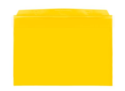 Pochettes transparentes Orgatex, avec rabat, A5 paysage, jaune, 10 p.