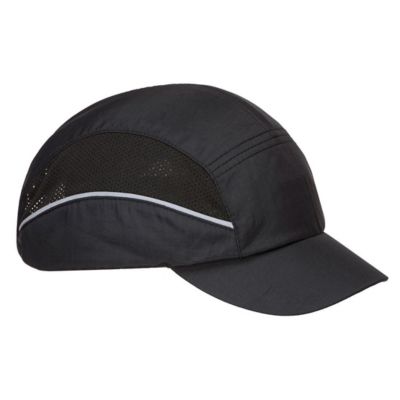 Portwest Anstosskappe PS59 AirTech, mit 50 mm langem Schirm, Belüftungsnetz, reflektierend, grössenverstellbar, EVA und Nylon, schwarz