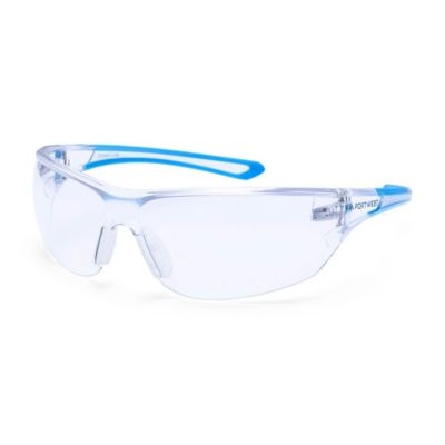 Portwest Schutzbrille ESSENTIAL KN, beschichtet, Partikel-Augenbrauenschutz, flexible Bügel, PC/TPR, glasklar-transparent