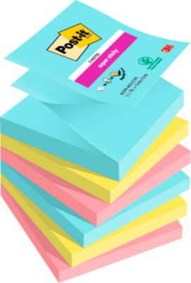 Post-it® Haftnotizen Super Sticky Z-Notes Cosmic R330-6SS-COS, 76 x 76 mm, farbig, 6 Blöcke á 90 Blatt