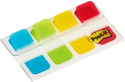 Post-it® Index Strong Mini, 4 x 10 Haftstreifen, farblich sortiert, extra stark
