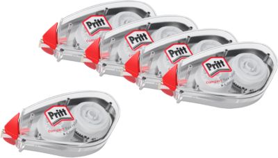 Pritt Compact Flex Korrektur Roller, Push & Pull Funktion, Bandlänge 10 m & Bandbreite 4,2 mm, Sparset mit 5 Stück